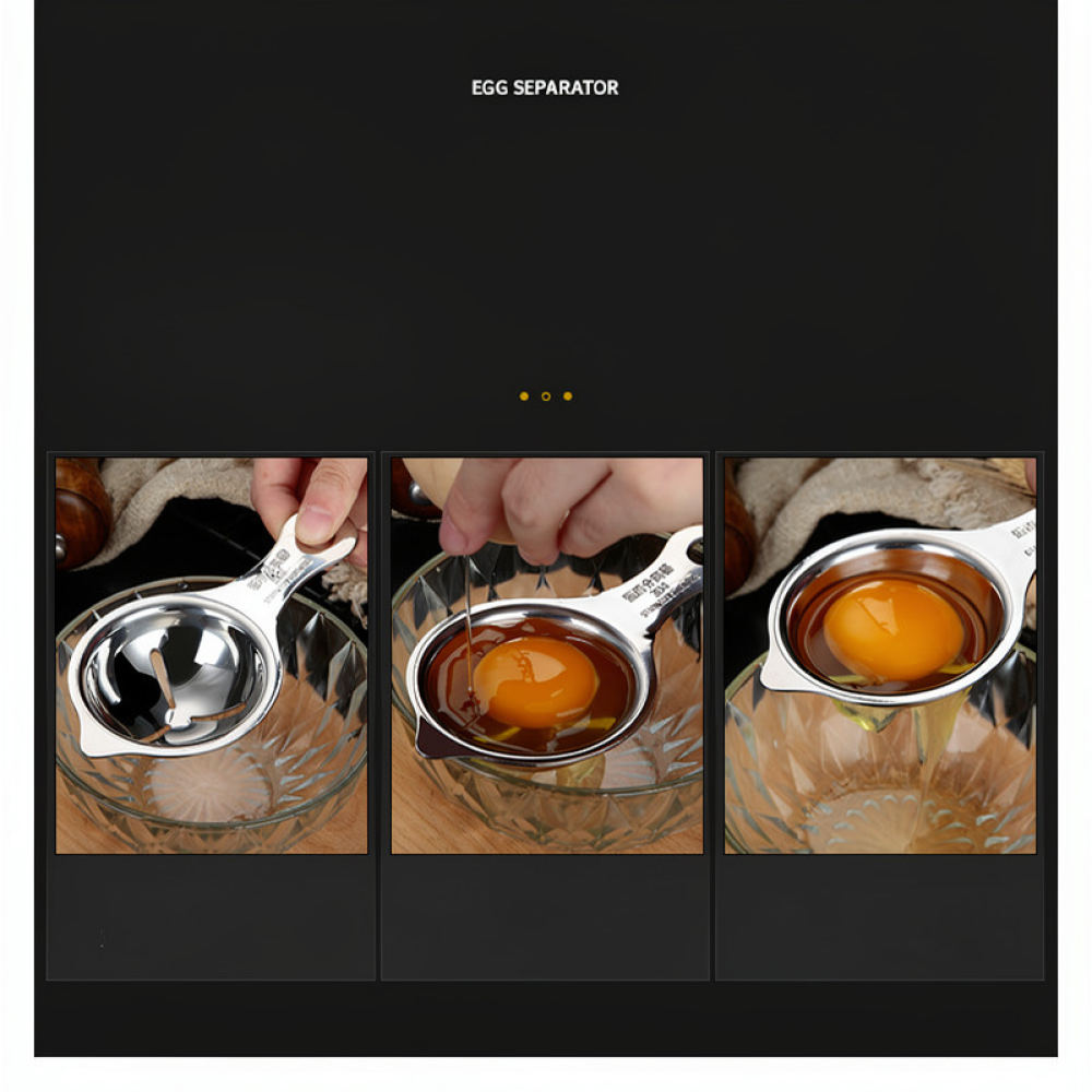 Stainless Steel Egg Yolk Separ - Kitchen Helper Gadgets recension och pris